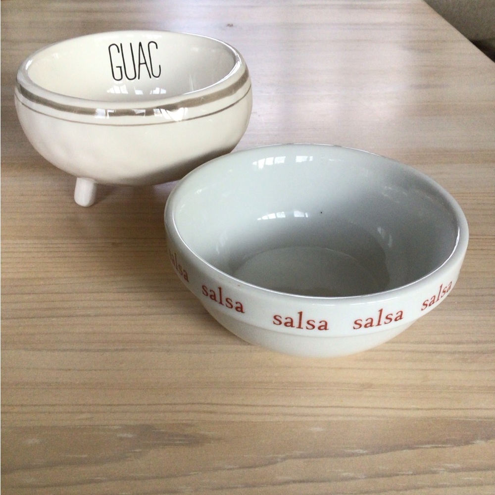 Salsa Guacamole Bowls Festive Dip